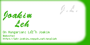 joakim leh business card